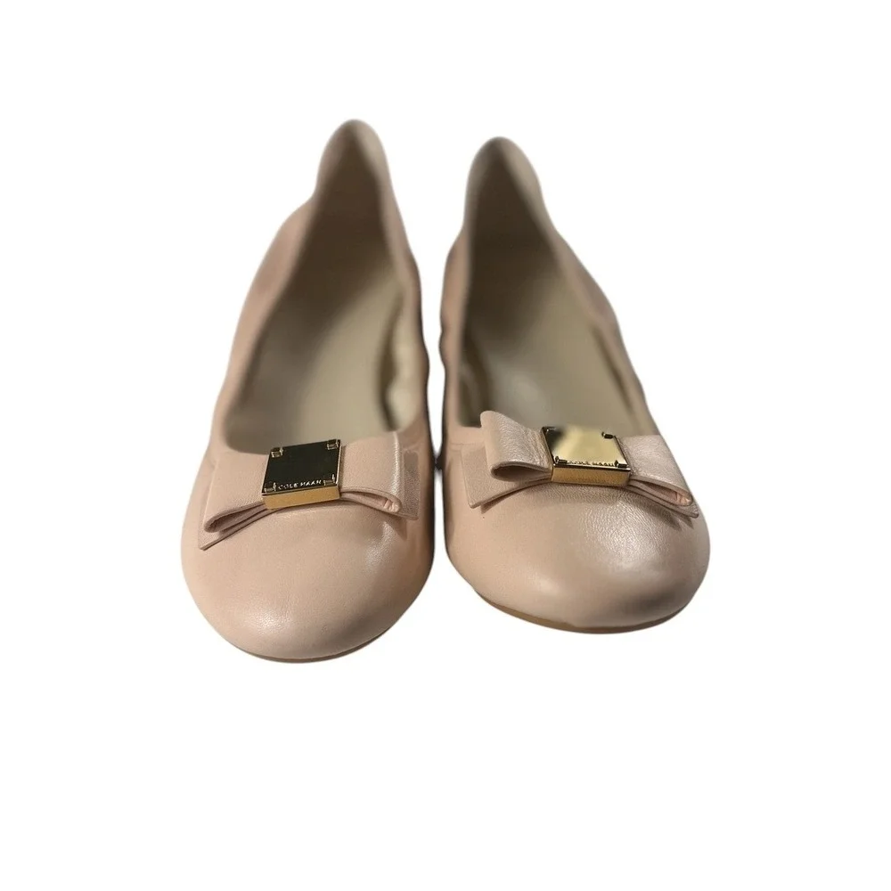 Cole Haan Tali Bow Ballet Flats Canyon Rose Pink Leather D43670 Womens 10.5 B